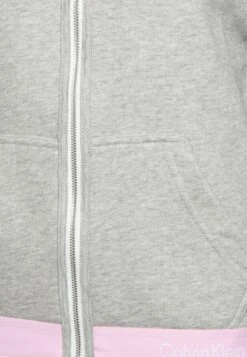 CALVIN KLEIN UNDERWEAR Hoodie Full Zip - Haut De Pyjama - Grey Heather/Pale Orchid -Magasin Général De Mode 83341dd71e41480ebf9b9ae410aee272