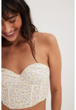 NA-KD Phiaka Printed Corset - Débardeur - Multi-Coloured -Magasin Général De Mode 838714ec0a534f44800d9a0cdb1d4b47