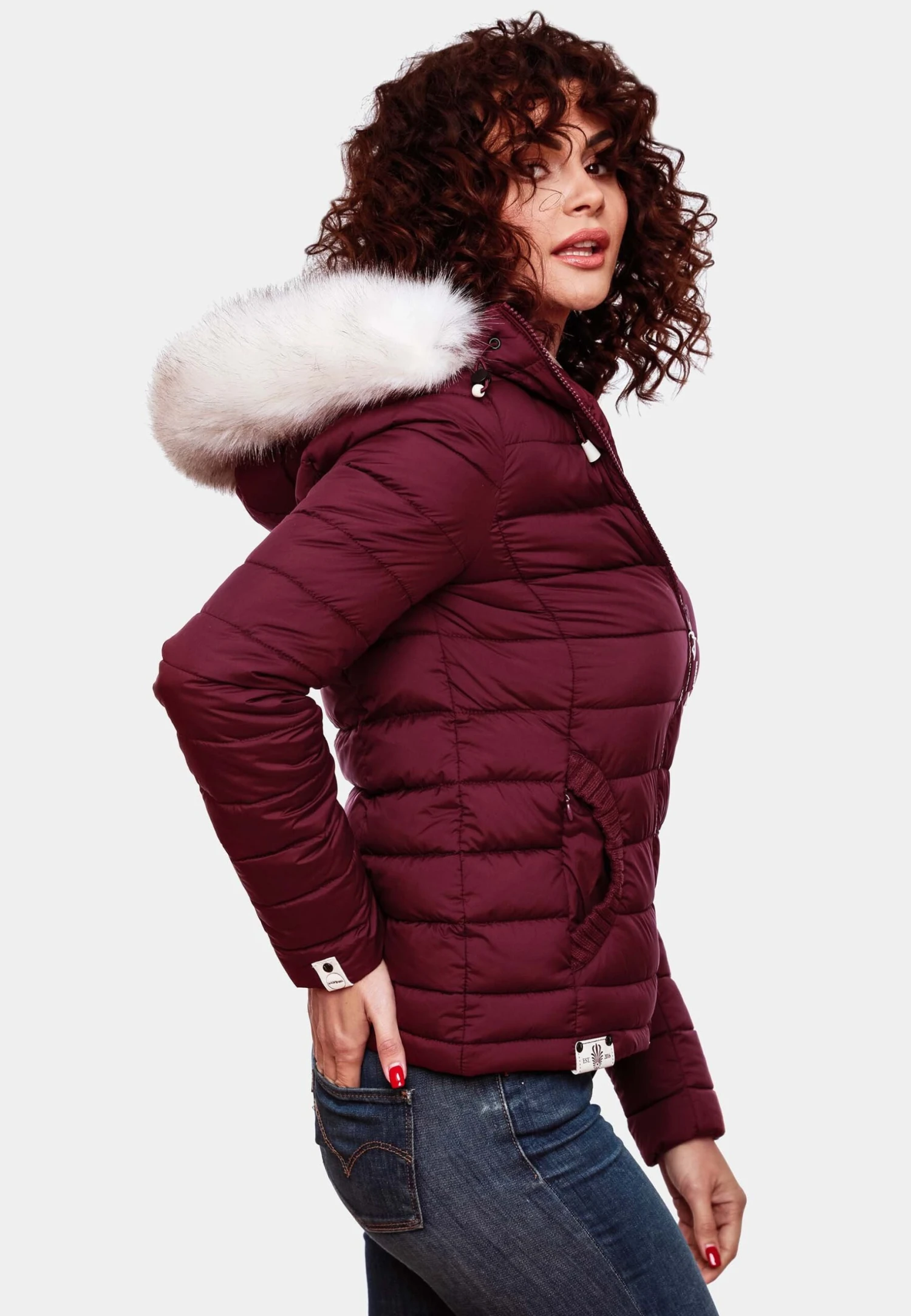 Marikoo Veste D'Hiver - Dark Red Melange 5 Marikoo Veste D'Hiver - Dark Red Melange – Image 3