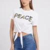 Guess Mit Frontknoten - T-Shirt Imprimé - Weiß -Magasin Général De Mode 8c150b1cbd9f4c9cb26f1626b001dd0b