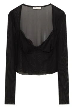 PULL & BEAR Trimmed - Blouse - Black -Magasin Général De Mode 8cecc29cd192485eb1c568f28c7de149