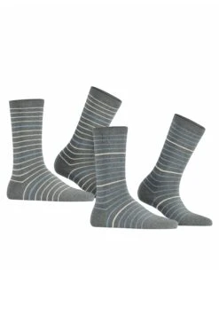 ESPRIT Fine Stripe 2-Pack - Chaussettes - Light Greymel -Magasin Général De Mode 971105690fb84ec9b6f2c061b1fcc3c6