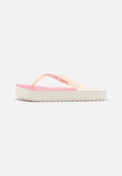 Calvin Klein Jeans Beach Flatform - Tongs - Ancient White/Raspberry Sorbet -Magasin Général De Mode 9c67a75c07104c599ebb0d73c25b202d