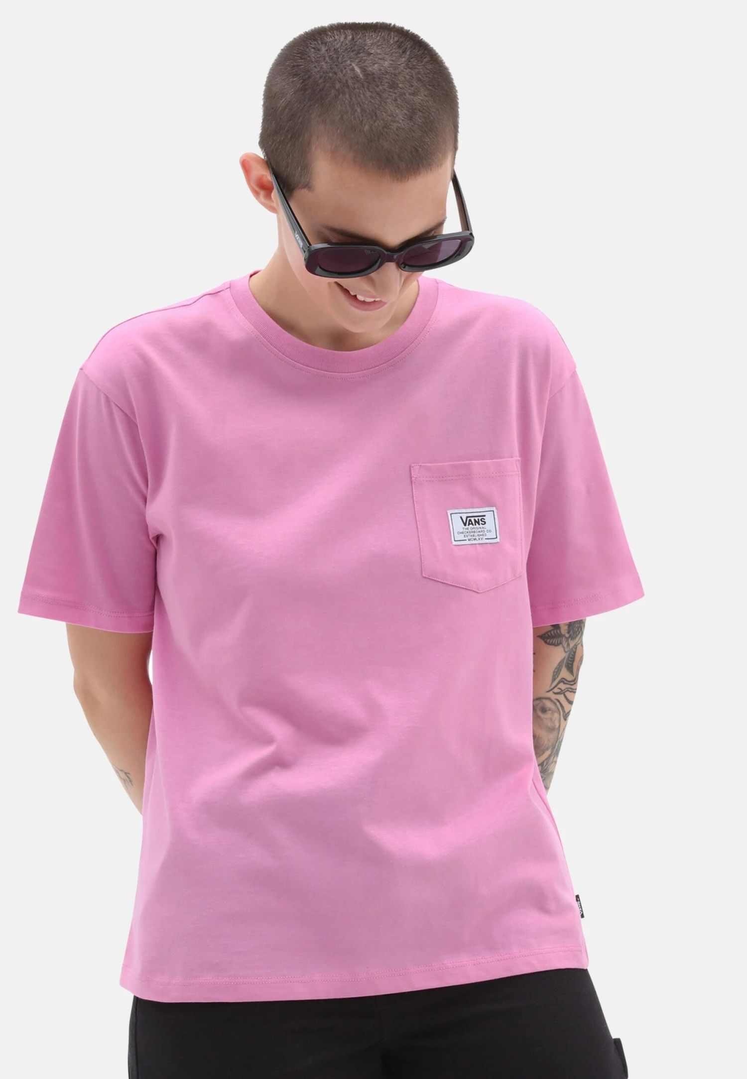 Vans Wm Classic - T-Shirt Basique - Medium Pink 3 Vans Wm Classic - T-Shirt Basique - Medium Pink