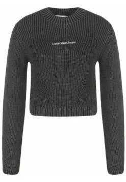 Calvin Klein Jeans Washed Monologo - Pullover - Ck Black