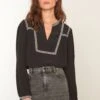 MAISON 123 Blouse - Noir -Magasin Général De Mode 9d99d966afb84df6bcb33a8f4aab8855