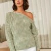 Next Spacedye Off The Shoulder Standard - Pullover - Sage Green -Magasin Général De Mode 9e23b12cd90f452f9608e6b1c993fc06
