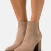 Bottines À Talons Hauts - Beige -Magasin Général De Mode 9e4a7f0cb67d42b1b64c0ce3bd1f829b