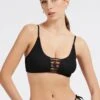 Guess In Crinkle-Optik - Haut De Bikini - Schwarz