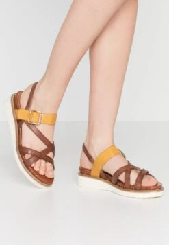 Tamaris Sandales À Plateforme - Nut/Saffron