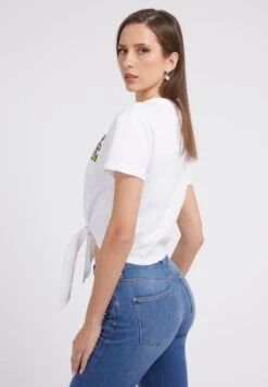Guess Mit Frontknoten - T-Shirt Imprimé - Weiß -Magasin Général De Mode a865bb0a883341f4913dce6a9420a813
