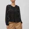 Vila Vimetina Plisse - Blouse - Black