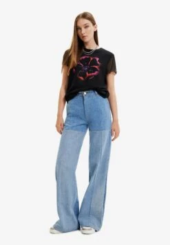 Desigual Arty Tulle Sleeve - T-Shirt Imprimé - Black -Magasin Général De Mode b9926b0b5a194d7abf2ec4823b5dc6c5