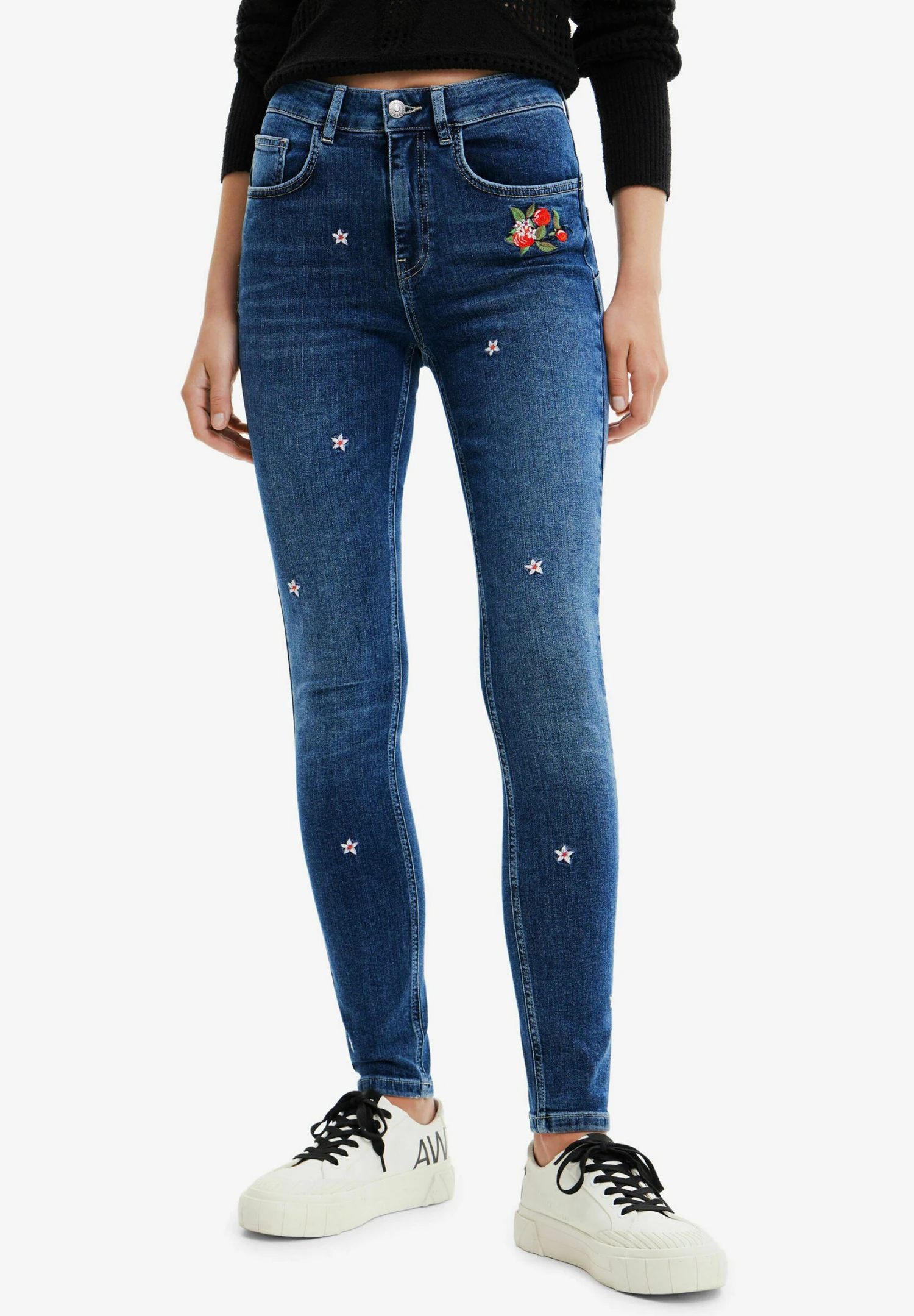 Desigual Flowerkinny Push-Up - Jeans Skinny - Blue 3 Desigual Flowerkinny Push-Up - Jeans Skinny - Blue