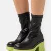 Steve Madden Georginia - Bottines À Plateau - Black/Lime -Magasin Général De Mode b9c2db1bb8ea4b5285816445167f995f