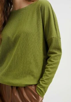 WE FASHION Met Structuur - T-Shirt À Manches Longues - Green -Magasin Général De Mode c0a98da85c0d47bd94271cac6ded58d2