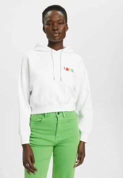 ESPRIT Mit Geometrischem Love-Print - Sweat À Capuche - White