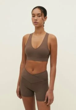 Stradivarius V-Neck - Débardeur - Brown