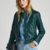 Pepe Jeans Nicole - Veste En Similicuir - Green -Magasin Général De Mode c478ba38019946e8b34292ccf1393dc1