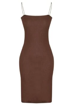 Trendyol Twoss21El2327 - Robe Fourreau - Dark Brown -Magasin Général De Mode c68e184287774e309031f8a74fc607cb