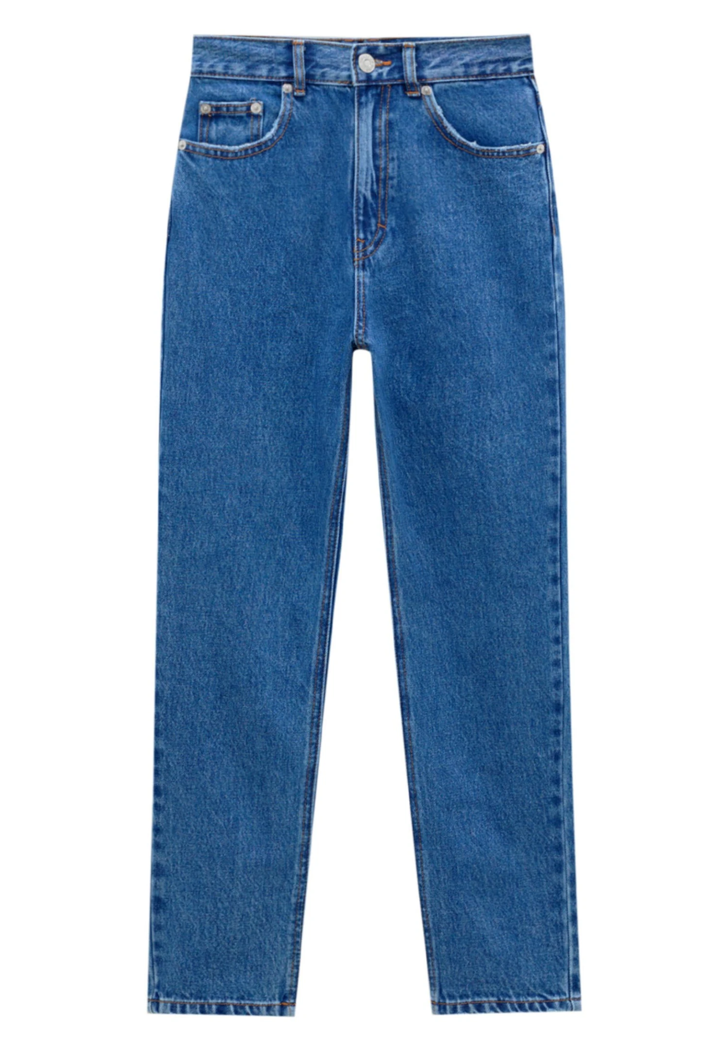 PULL & BEAR Mom Fit - Jeans Fuselé - Dark-Blue Denim 11 PULL & BEAR Mom Fit - Jeans Fuselé - Dark-Blue Denim – Image 9