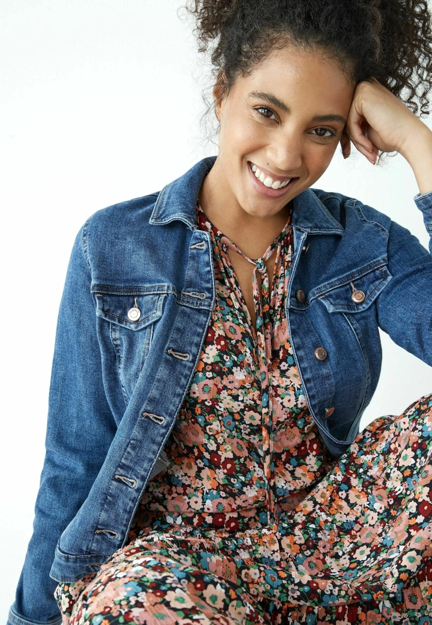 Next Veste En Jean - Mid Blue Fuller Bust 5 Next Veste En Jean - Mid Blue Fuller Bust – Image 3