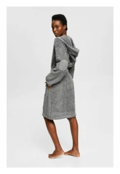 ESPRIT Mit Fixiertem Bindegürtel - Peignoir - Anthracite -Magasin Général De Mode d2f5b60e56854e30bc4f42219804bc35