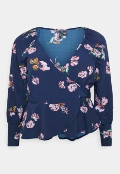 Vero Moda Curve Vmlydia Wrap - Blouse - Navy Blazer/Lana -Magasin Général De Mode d5068027824e46858bdd696301db1ddb