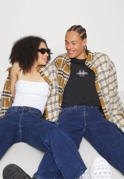 YOURTURN Mash Up Check Genderless - Chemise - Beige -Magasin Général De Mode d919151a5f4348f2a39296adda790d5b