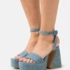Steve Madden Paysin - Sandales À Plateforme - Blue Denim