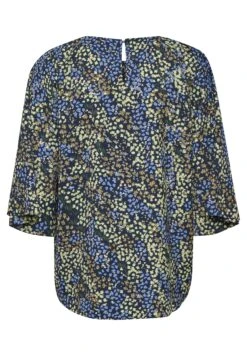 Kaffe Kaulrika - Blouse - Midnight Blue Green Flowers -Magasin Général De Mode dd764b7ce22e4f7197559305d407871a