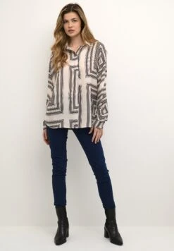 Kaffe Bpkaline - Blouse - Sand W Big Square Print 9 Kaffe Bpkaline - Blouse - Sand W Big Square Print -Magasin Général De Mode e178d8a44b074788955d8de9c05f2839