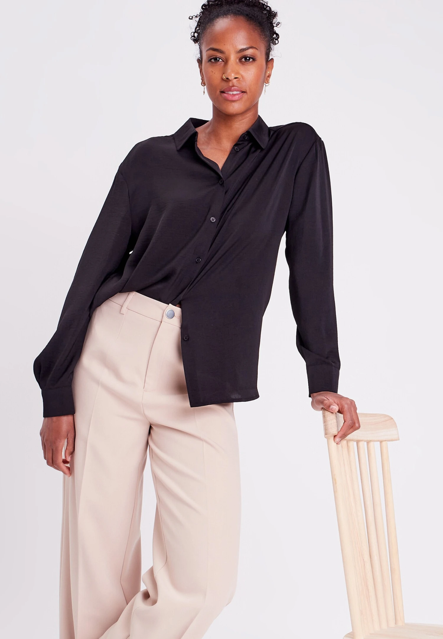 Langärmliges - Chemisier - Noir 6 Langärmliges - Chemisier - Noir – Image 4