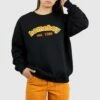 Unisex 90S Series Chenille Crew - Sweatshirt - Black