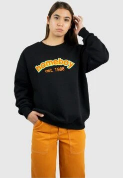 Unisex 90S Series Chenille Crew - Sweatshirt - Black