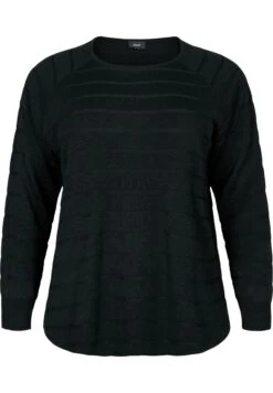 Zizzi With Tone-On-Stripes - Pullover - Black 11 Zizzi With Tone-On-Stripes - Pullover - Black -Magasin Général De Mode e5522efe046c43ba8c03448b64445ede