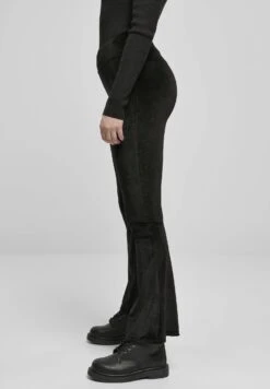 URBAN CLASSICS Ladies High Waist Velvet Boot Cut Leggings - Pantalon Classique - Black -Magasin Général De Mode e5ee9107ccb14d4abda722542fb33c23