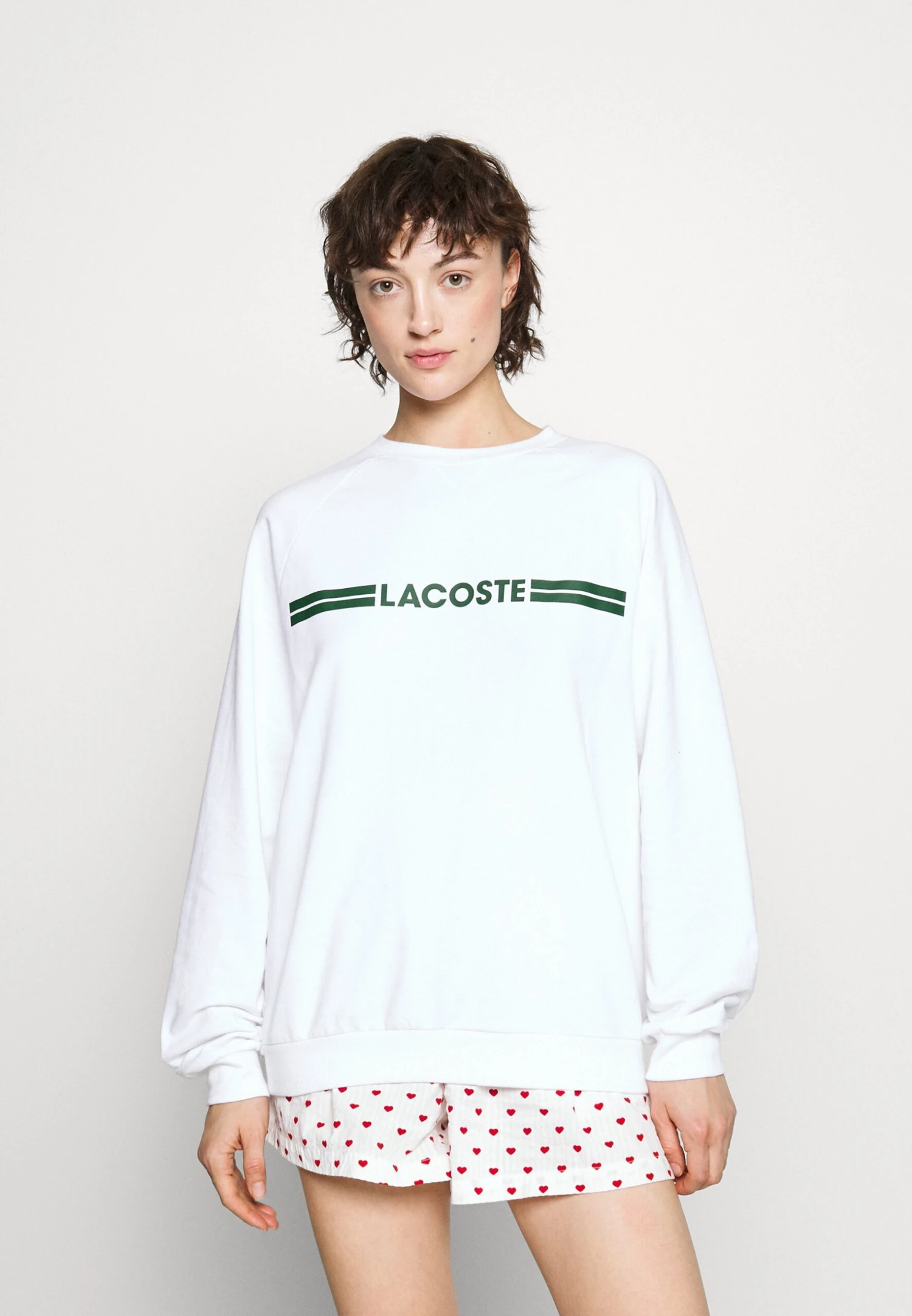 Lacoste Haut De Pyjama - White/Green 3 Lacoste Haut De Pyjama - White/Green