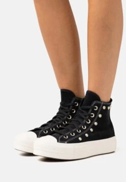 Converse Chuck Taylor All Star Lift - Baskets Montantes - Black/Light Gold/Egret