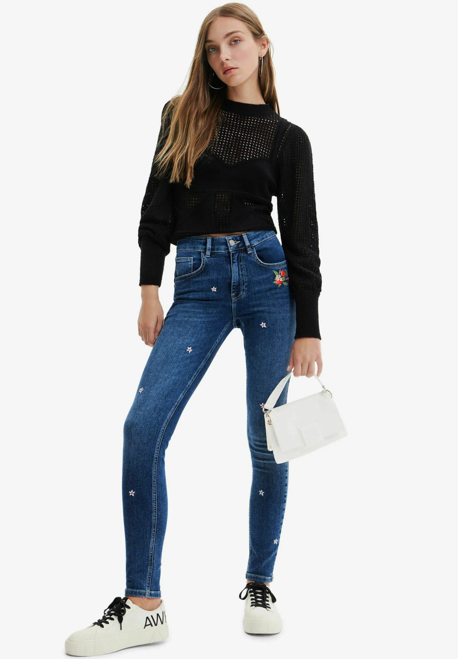 Desigual Flowerkinny Push-Up - Jeans Skinny - Blue 4 Desigual Flowerkinny Push-Up - Jeans Skinny - Blue – Image 2