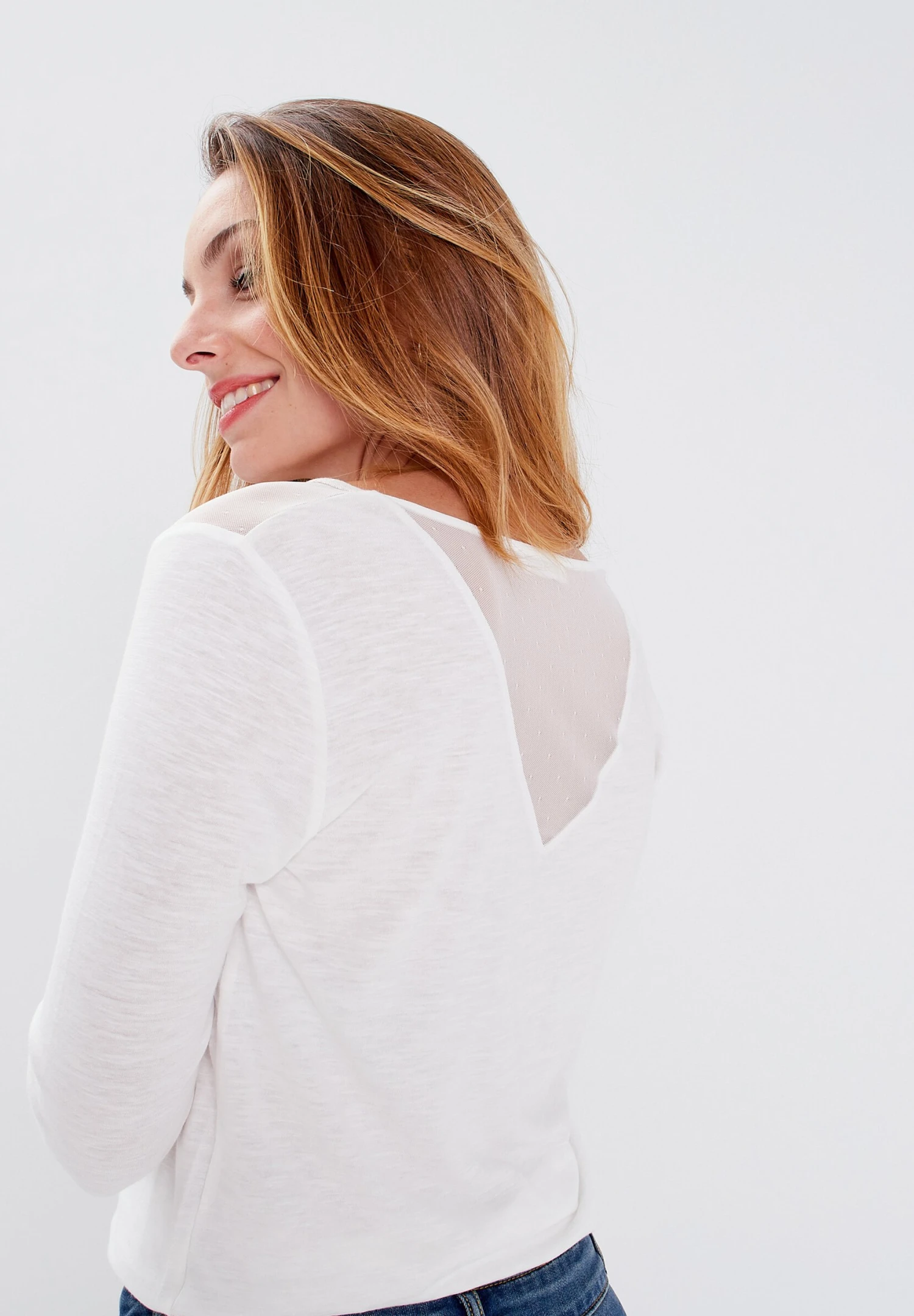 Mit Langen Ärmeln - T-Shirt À Manches Longues - Ivoire 6 Mit Langen Ärmeln - T-Shirt À Manches Longues - Ivoire – Image 4