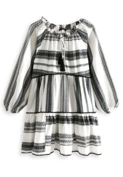 Next Jacquard Kaftan - Robe De Jour - White/Black Beach -Magasin Général De Mode f62a0f23117e497e940d9619cf4d17b8