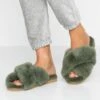 Shepherd Lovisa - Chaussons - Olive -Magasin Général De Mode f64e2a82accf4d0498e56899a5c1db60