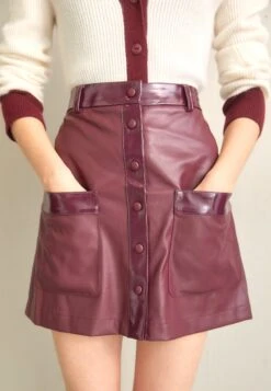 Nouvelles versions 17 Staud Paper Skirt - Minijupe - Plum