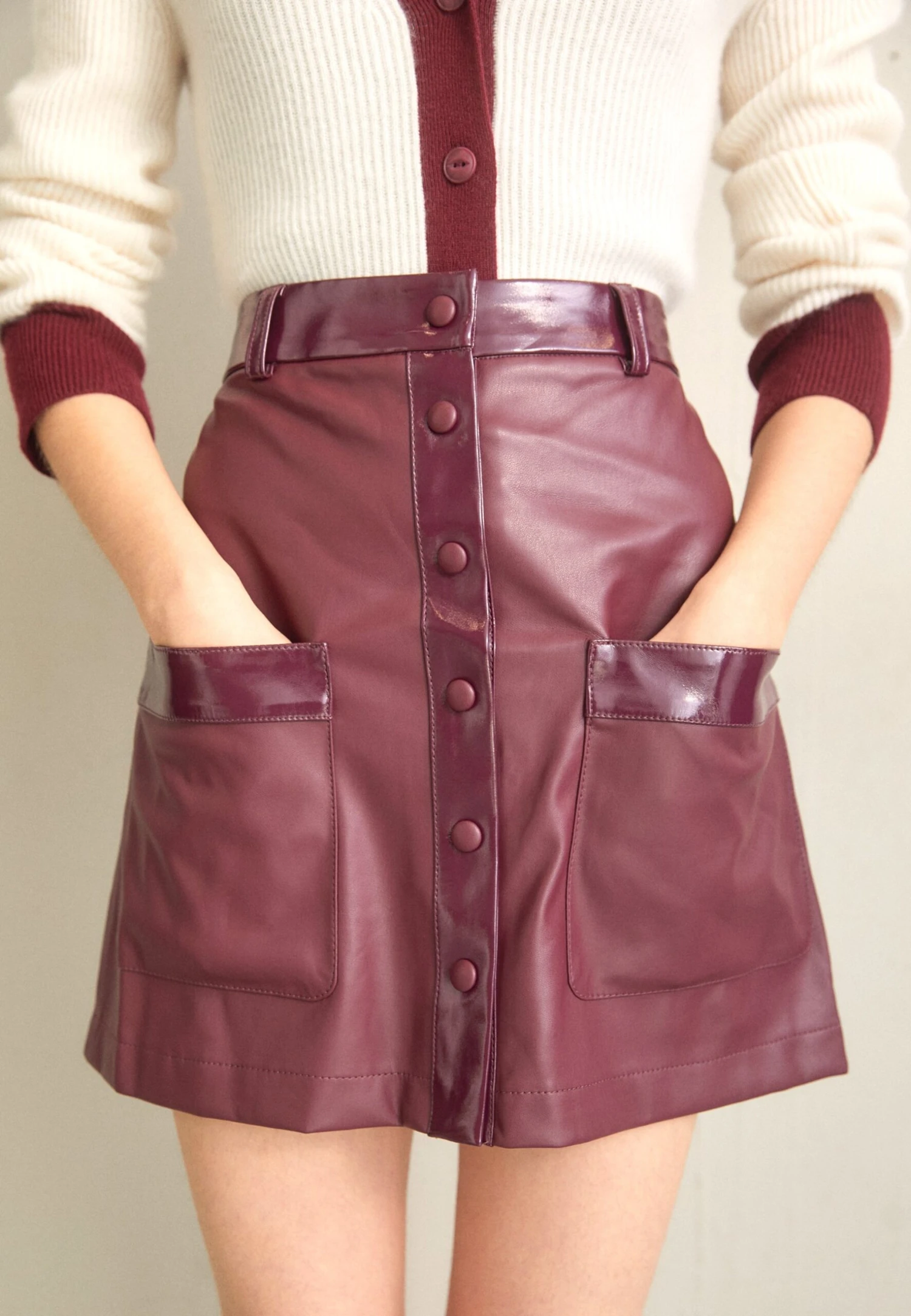Staud Paper Skirt - Minijupe - Plum 3 Staud Paper Skirt - Minijupe - Plum