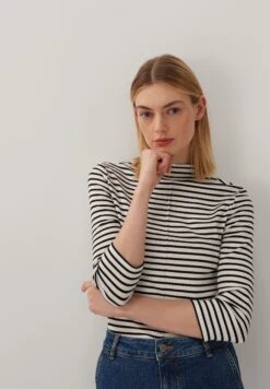 Someday Langarmshirt Keeli Stripe - T-Shirt À Manches Longues - Black -Magasin Général De Mode fae5ea2c86904a26aa4f909117ce6460