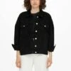 ONLY Oversize - Veste En Jean - Black Denim 2 ONLY Oversize - Veste En Jean - Black Denim -Magasin Général De Mode ffa2329ff6db4be88e1eaf2b374989ce